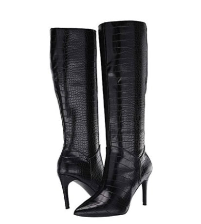 BLACK SNAKE KNEE HIGH